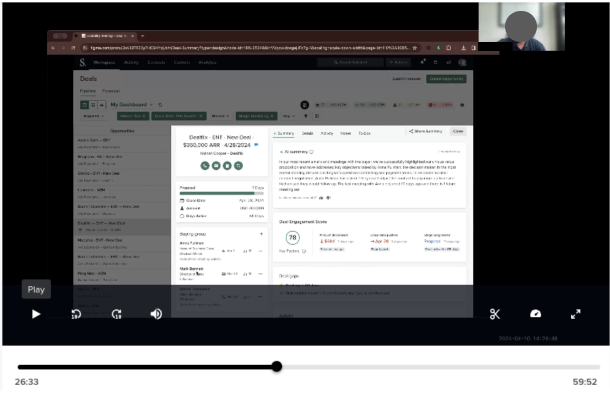 Screen recording of a usability testing session playing in a video player